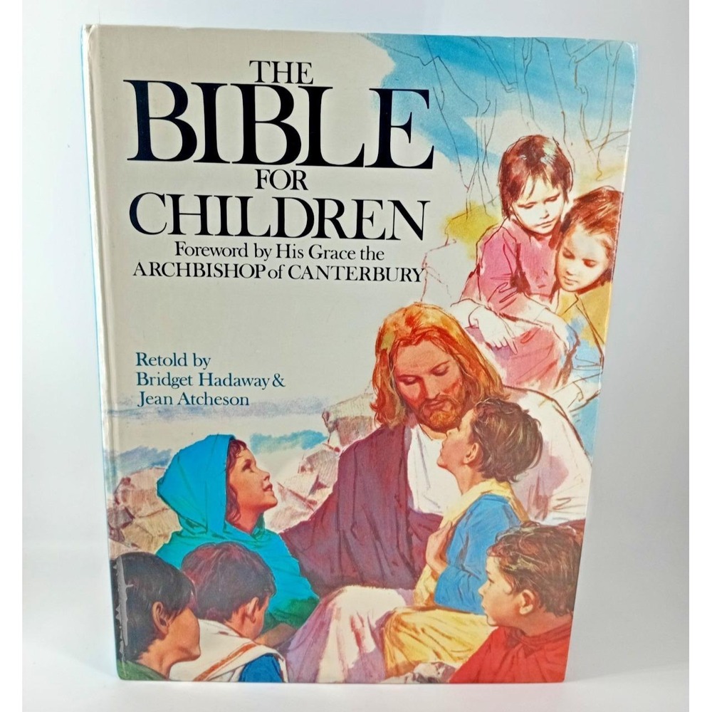 Vintage The Bible for Children Hardcover Color Illustrated Book HC Good 1984